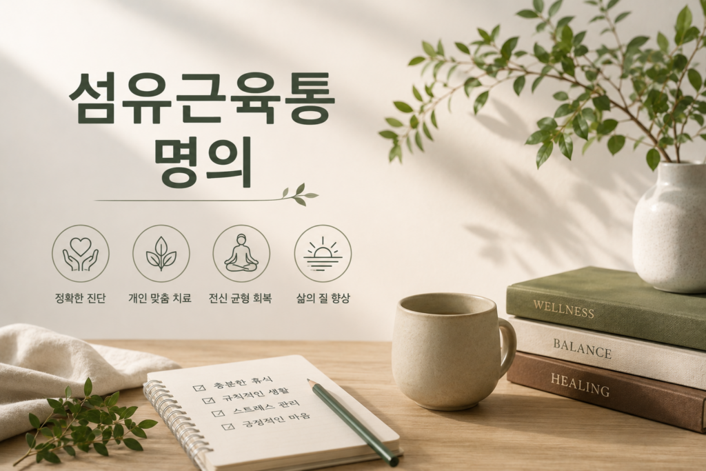 섬유근육통 명의 — 좋은 의사 선택 기준 및 한방 치료방법은? 섬유근육통 명의