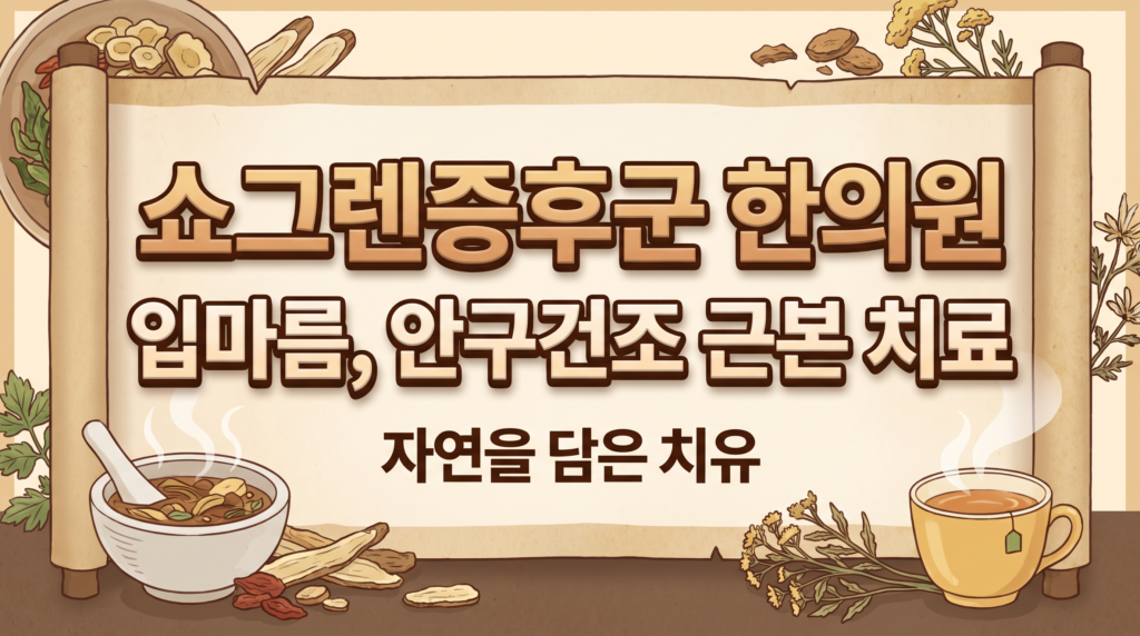 쇼그렌증후군 한의원 — 치료 명확히 쇼그렌증후군 한의원